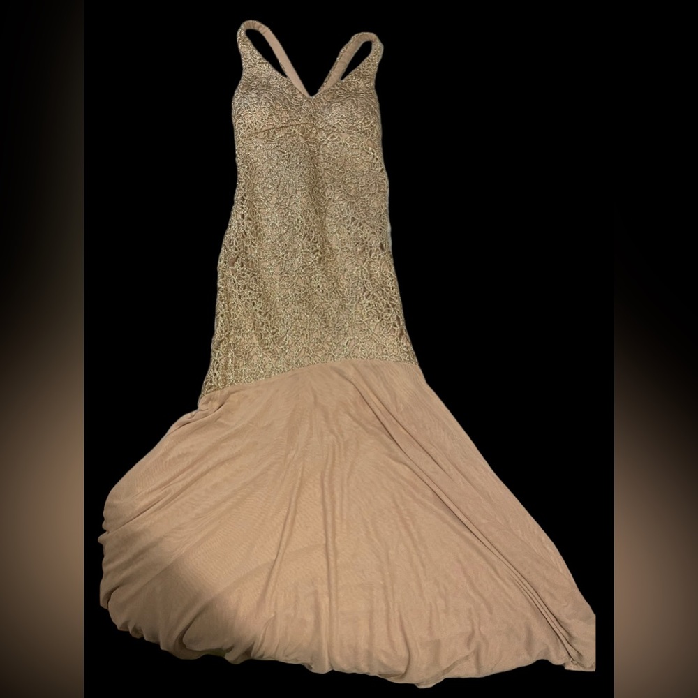 Marina Dress Gold Size 6 ( Brand New )